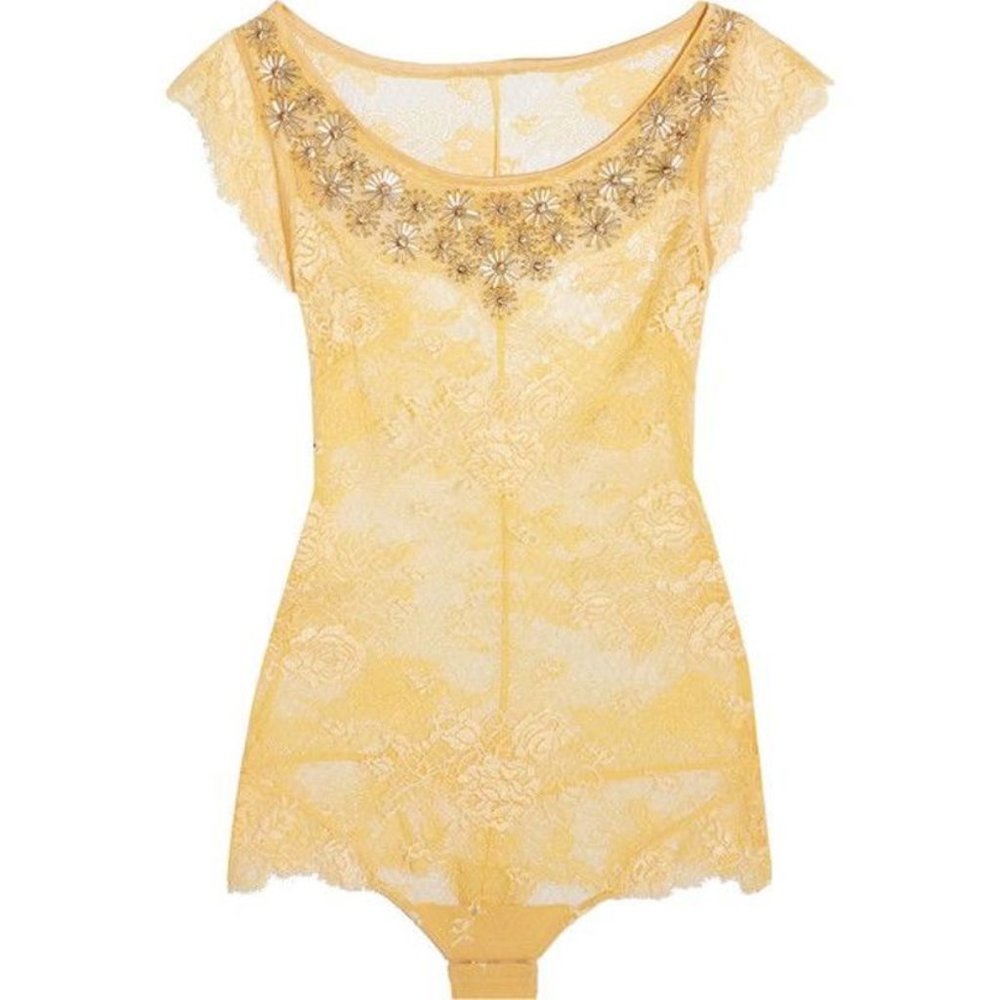 La Perla Maharani Embellished Lace Bodysuit